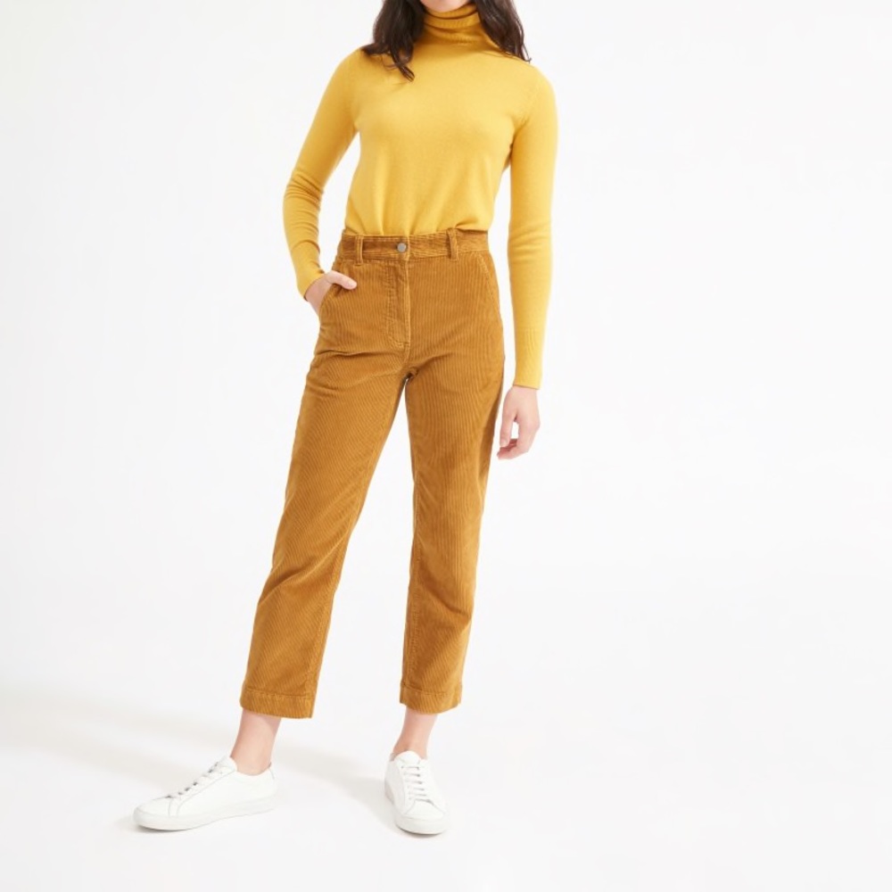 Everlane Corduroy Straight Leg Pants Brown Sz 0